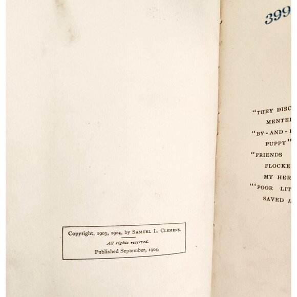 1904 A Dog's Tale Samuel Clemens Mark Twain 2nd Edition Illustrated HC E91 - Picture 4 of 7